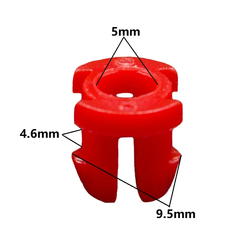 KE LI MI Fixed Door Lock Rod Hook Clips Red Plastic Retainer Car Vehicle
