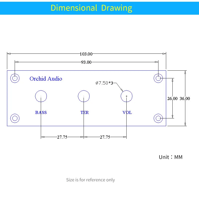 UNISIAN Panel of TDA73777 TDA2030 LM1875 Amplifier Line extended potentiometer Fixed chassis panel board