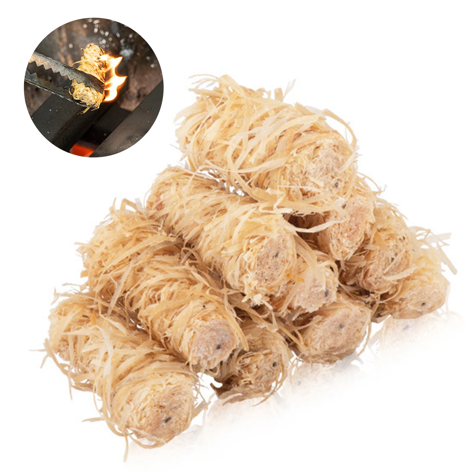 Bastoncini di accensione in cera di legno per Barbecue Booster di carburante per accensione Barbecue ecologico crea un fuoco e griglia un bastone all'aperto