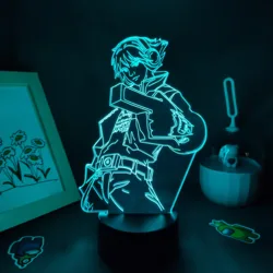 LOL Game Figure The Prodigal Explorer Ezreal Lamps 3D Led RGB Neon Night Lights Gift Room Table Colorful Decor League of Legends