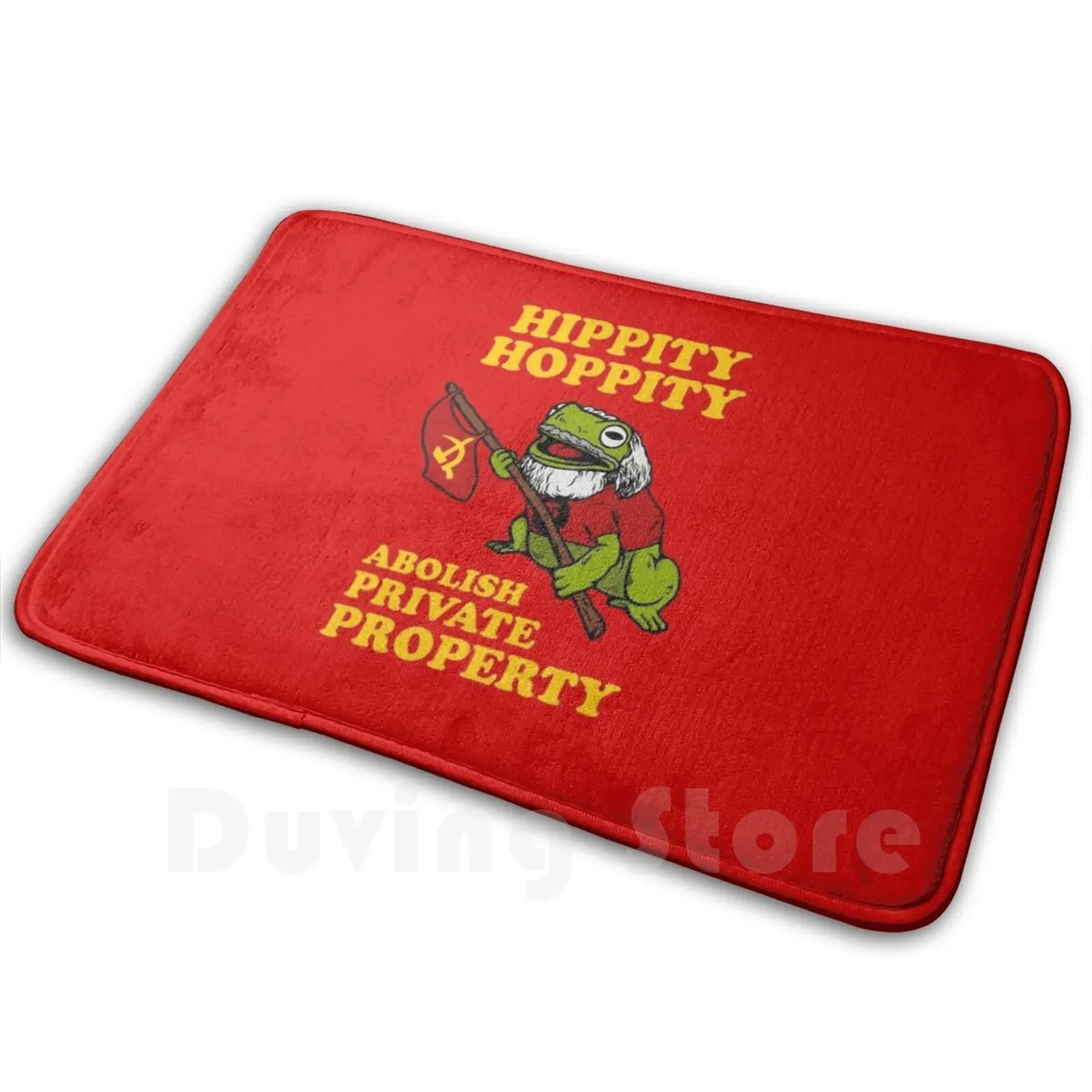 Hippity Hoppity Abolish Private Property Mat Rug Carpet Anti-Slip Floor Mats Bedroom Communist Memes Socialist Memes Hippity