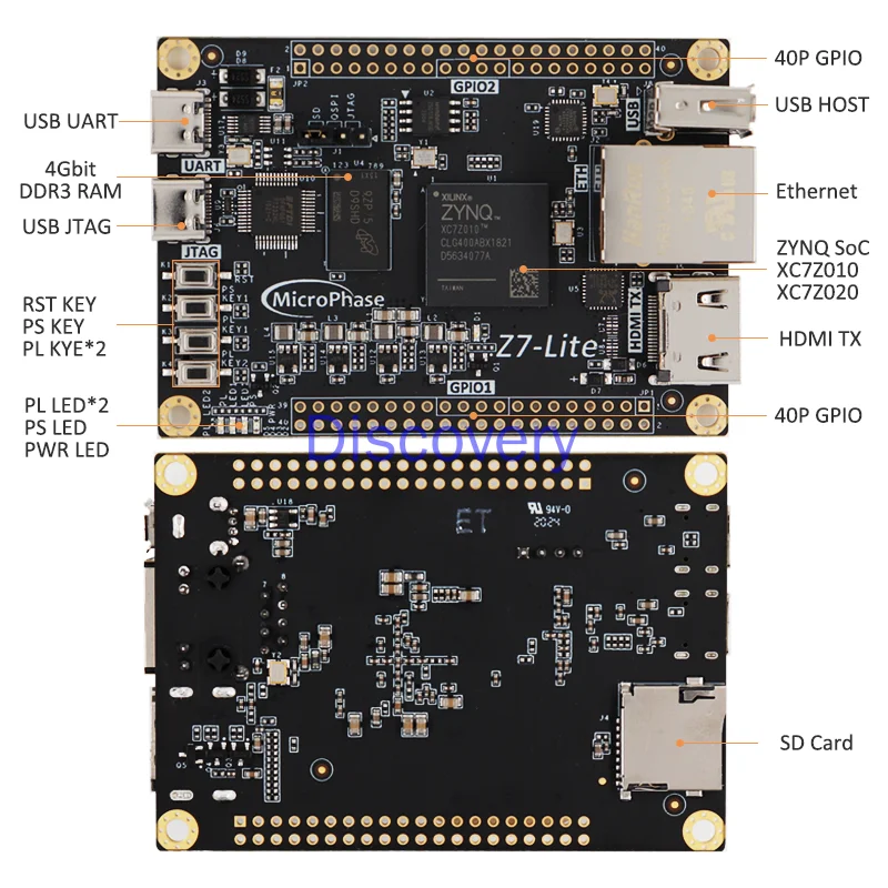 Placa de núcleo de microfase fpga zynq xilinx zynq7000 7020 7010 z7 lite