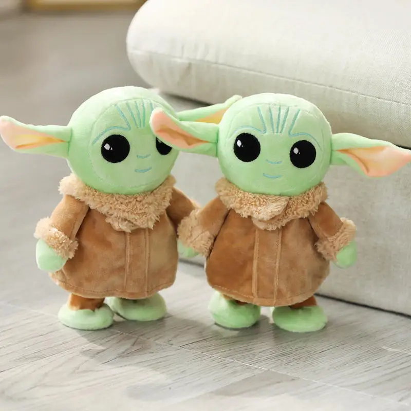 22cm Force Awakens Baby Yodaing Electric Walking Talking Plush Toys Star Children Peluche Cute War Wisdom Master Stuffed Toy