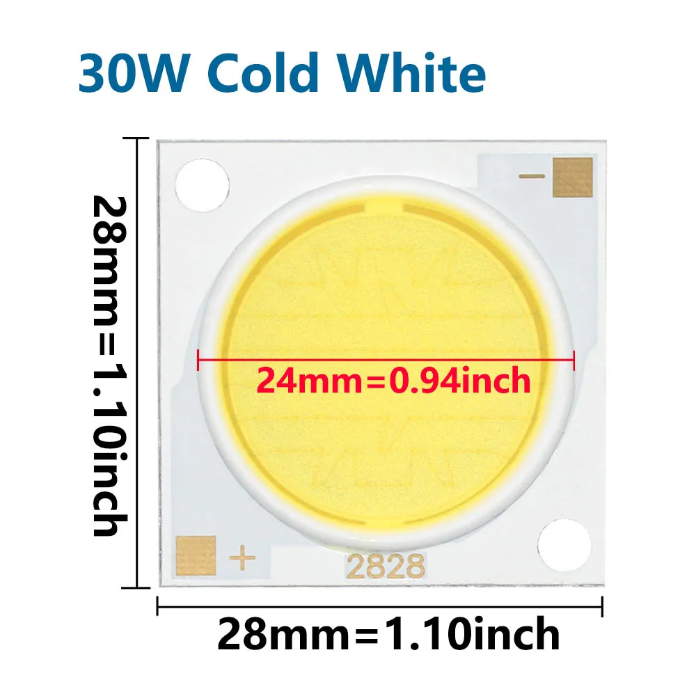 30W 50W  COB LED Chip Lamp 2828 Epistar Crystal Chip DC30-34V Super Power For Spotlight Floodlight Garden Square Integrat