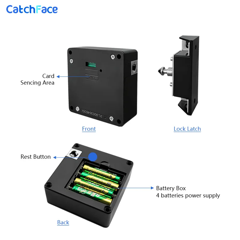 Hidden RFID Locker Invisible RFID Cabinet with TTlock APP Bluetooth Door Lock,Digital Smart Cabinet Locker Lock Private Lock