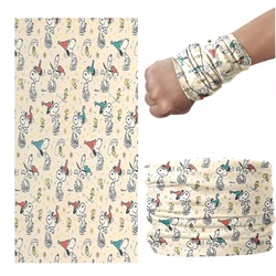 Bandana de protection anti-poussière pour femmes, écharpe de sauna à motif animal de dessin animé, mini écharpe de randonnée, dragonne élastique, mode amusante