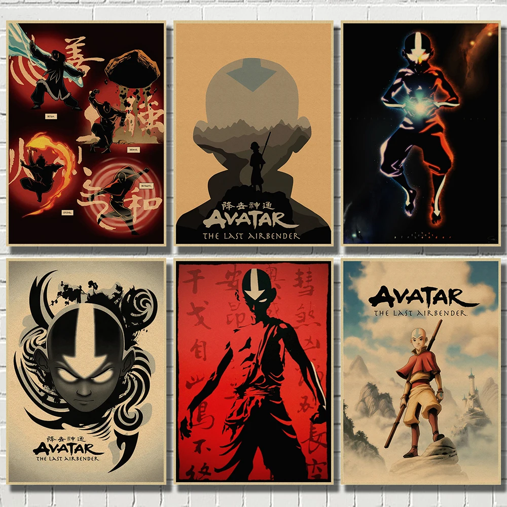 Avatar The Last Airbender Vintage kraft paper Posters and Prints Poster Wall Art Picture Home Decor