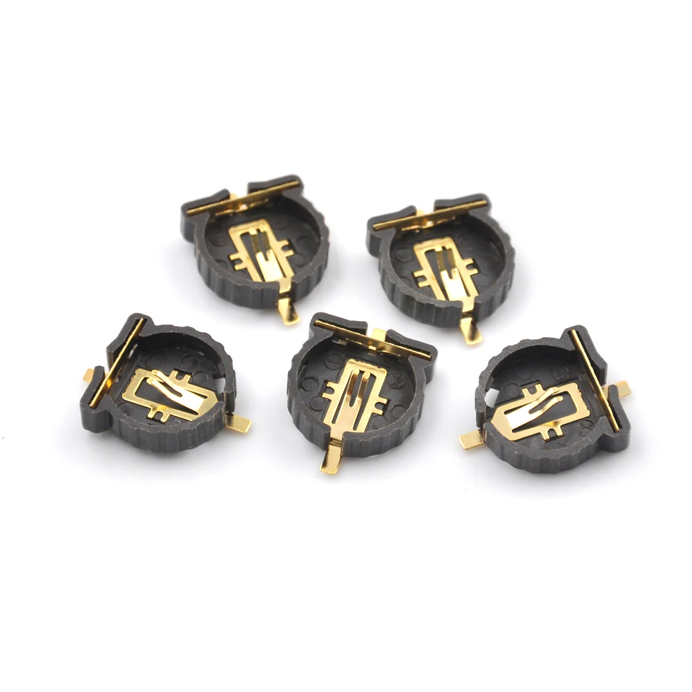5 قطعة/المجموعة BS-1220-2 بطارية حامل CR1220 عملة أصحاب SMD 1220 البطارية حامل المقبس حالة الخليوي بطاريات صناديق صناديق الداكن