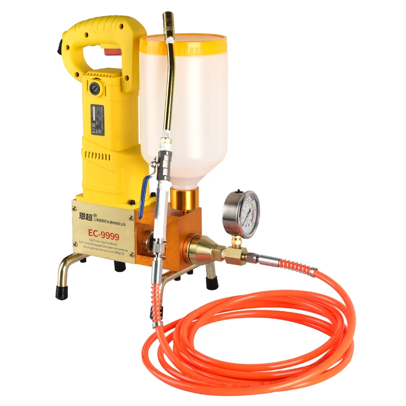 220V 910W/1100W High Pressure Polyurethane Grouting Machine Waterproof Grouting Machine Steel Hosepolyurethane Crack