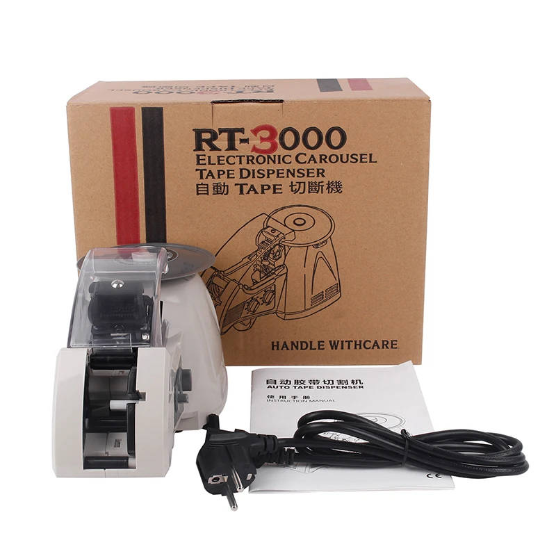 RT-3000 التلقائي الكهربائية التعبئة والتغليف ماكينة تقطيع الأشرطة الشريط موزع آلة ختم الة قطع الورق آلة ختم المكبس
