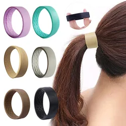 Scrunchies de silicona para el cabello para mujer, lazo plegable para el cabello, cuerda de cola de caballo alta, bandas para el cabello, herramienta de peinado DIY, accesorios para el cabello