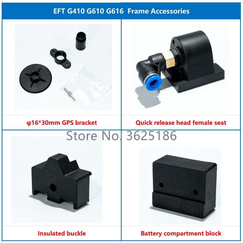 

EFT G410 G610 G616 10L 16KG Frame GPS bracket /Insulated buckle / Battery compartment block /Quick release head seat