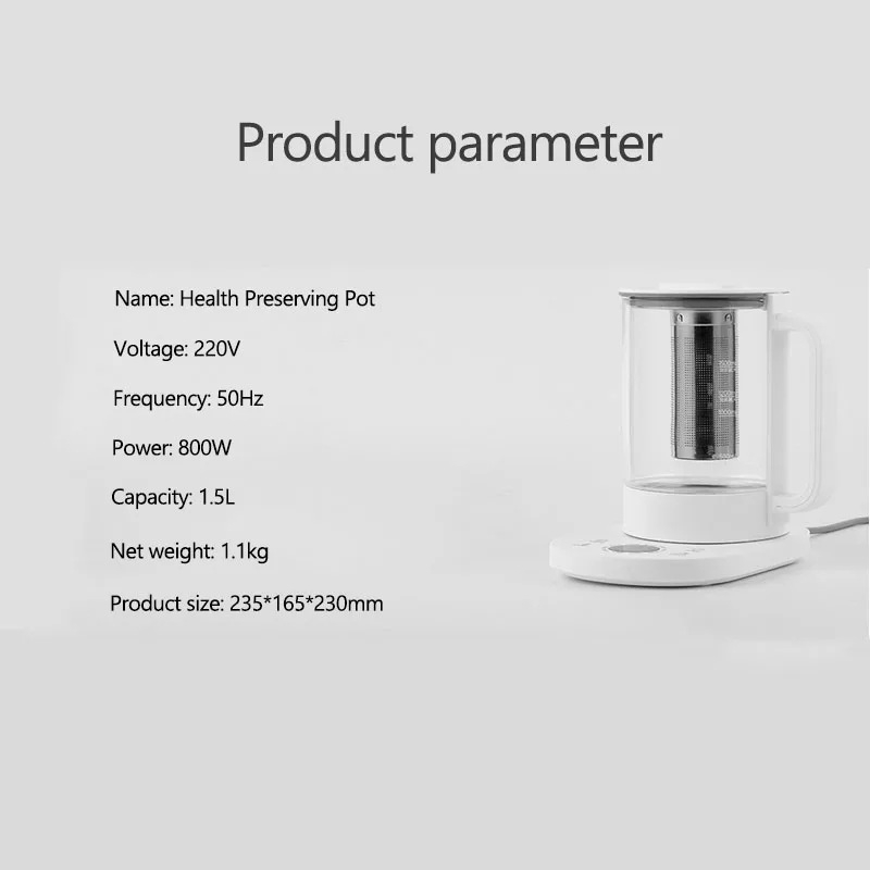 Chaleira elétrica, 220v, com preservação saúde, aotomático, para chá, água cozida, temporizador, com filtro de l