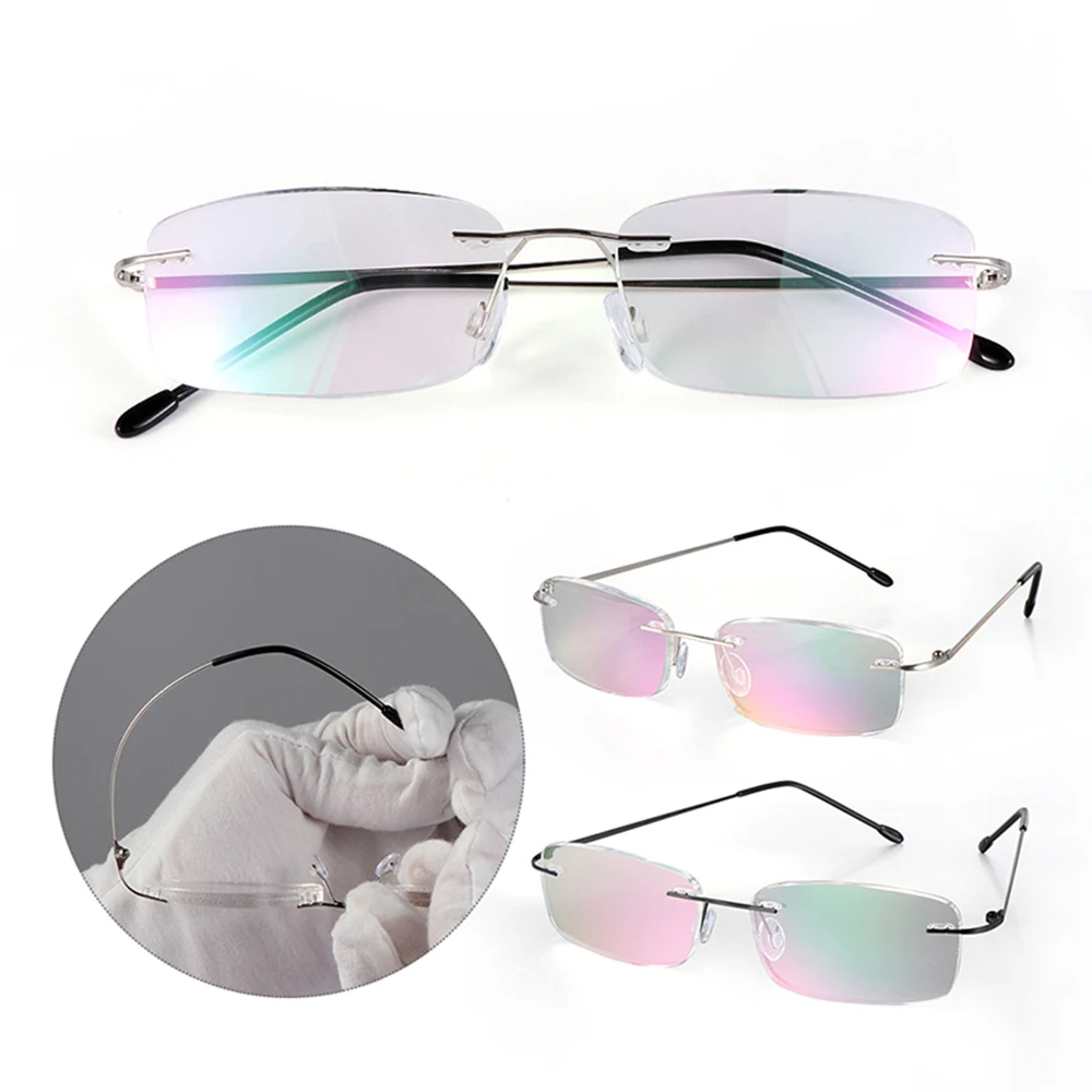 Kann Blume männer Rahmen Brillen Blau Licht Männlichen Lesebrille Titan Eyeglasse Rahmen Alte Gläser armacao oculos – Detail 17