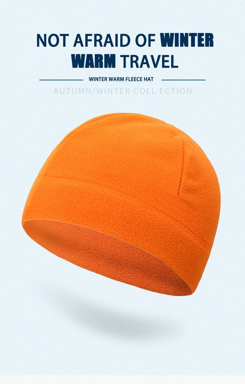 Warme Mütze, Winter, weich, für Herren, Beanie, Ski, Radfahren, hautfreundlich, taktisch, antistatisch, Wandern, Thermo-Fleece, Laufen, winddichte Kappe – Detail 1