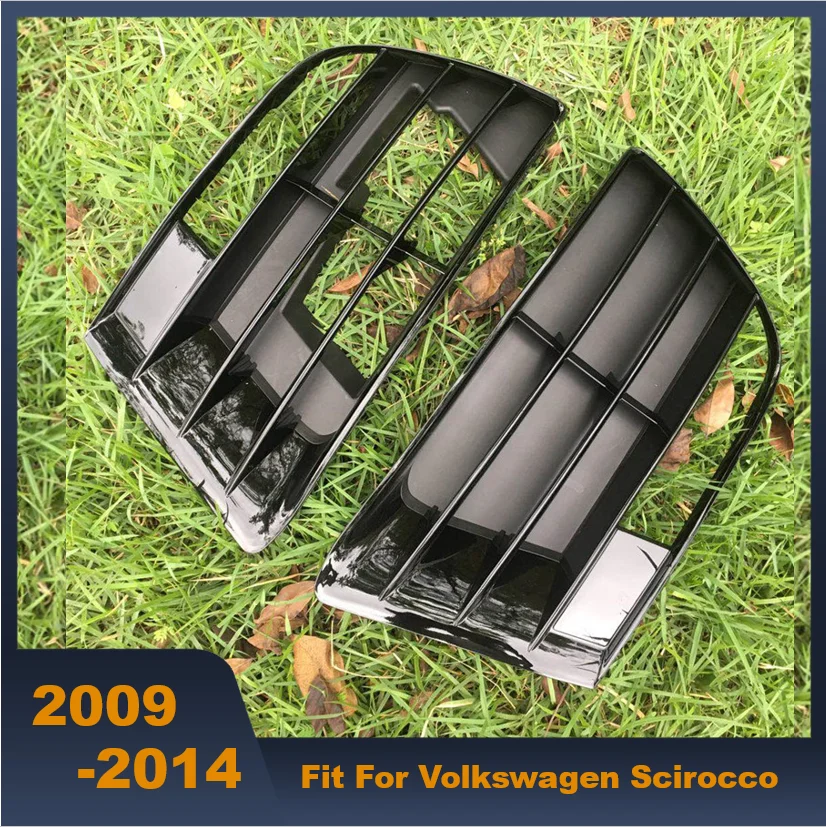 

Front Left & Right Lower Bumper Fog Light Cover Vent Grille For Volkswagen Scirocco 2009-2014