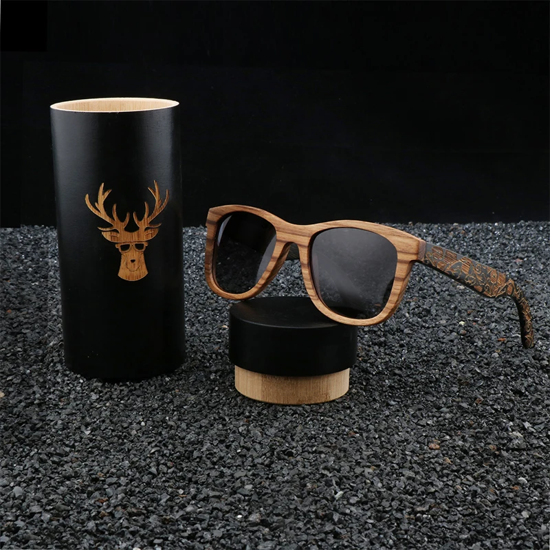 

Natural Bamboo Glasses Women Fashion Handmade Carved Men's Sunglasses Original Classic UV 400 Polarized Box