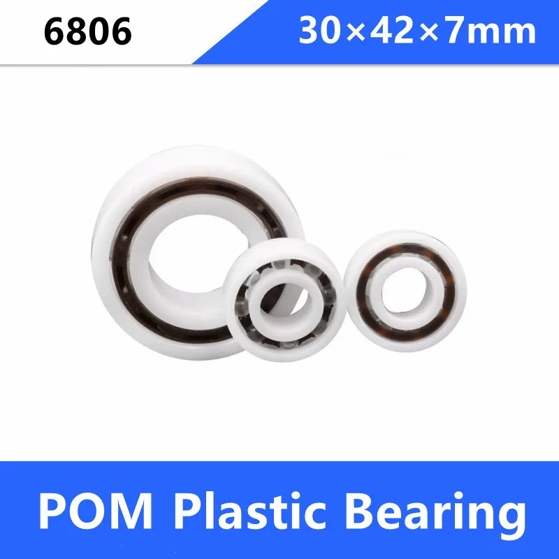 

20/50pcs 6806 Pom Plastic Deep Groove Ball Bearing 30×42×7mm With Glass Balls Nylon Cage POM 30*42*7mm