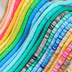 350Pcs 4/6mm Flat Round Polymer Resin Clay Beads Chip Disk Loose Spacer Handmade Beads For DIY Bracelets Earring Jewelry Making