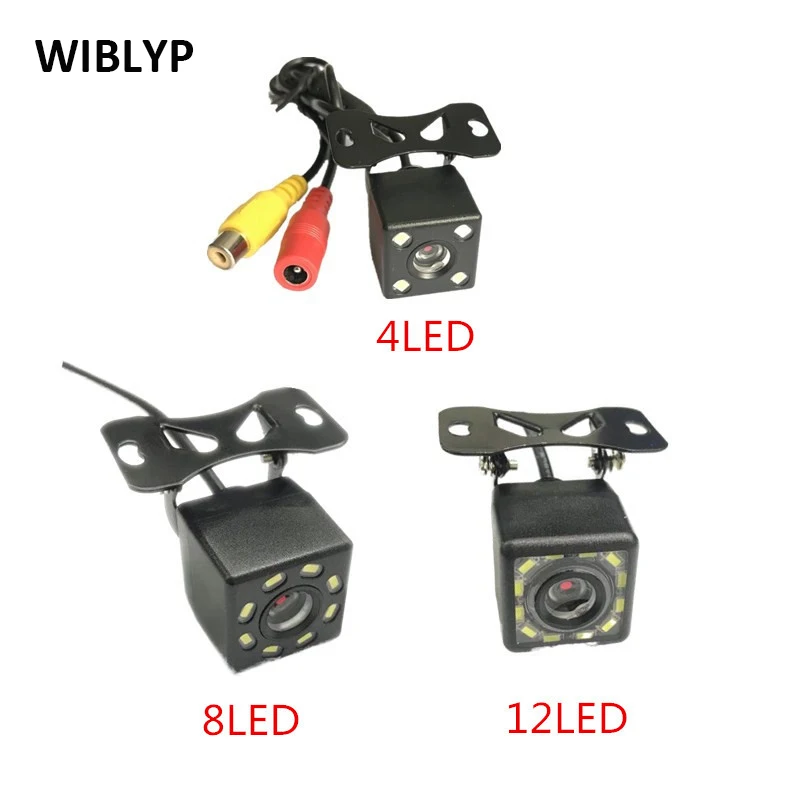 

Автомобильная камера заднего вида, универсальная, Ultra HD 4, 8, 12 Светодиодный, водонепроницаемая, широкоугольная, 170, дублирующая для парковки з...
