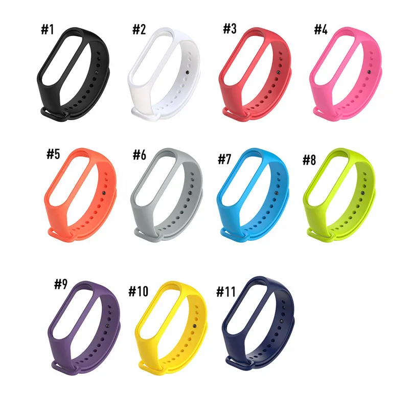 Pulseira de silicone para Xiaomi Mi Band, relógio esportivo, pulseira inteligente, Mi Band 3 4