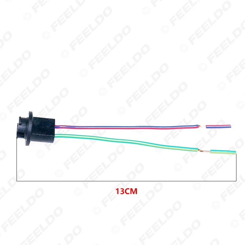 Feeldo 1 peça t10 suporte para lâmpada de carro, suporte adaptador de base para lâmpada led 194, plugue para arreio de lâmpada de carro, fio de estilo realy