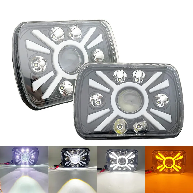 

5x7" Inch Rectangular Headlight LED DOT 6X7" Truck 4x4 Off Road Headlamp For Jeep Wrangler YJ Cherokee XJ MJ led Square Headlamp