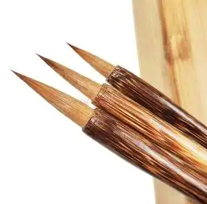 3pcs/box Pure wolf lower case writing brush trumpet copybook pen fly head lower case writing brush adult lower case writing