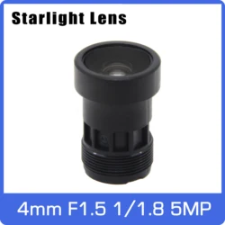 Starlight Lens 1/1.8 inch 5MP 4mm Fixed Aperture F1.5 For SC4210 Low Light CCTV IP Camera Free Shipping