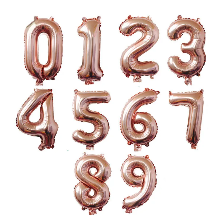 Big Size Gold Sliver Rose Gold Number Balloon Birthday Wedding  Party Decorations Foil Balloons Kid Boy toy Baby Shower