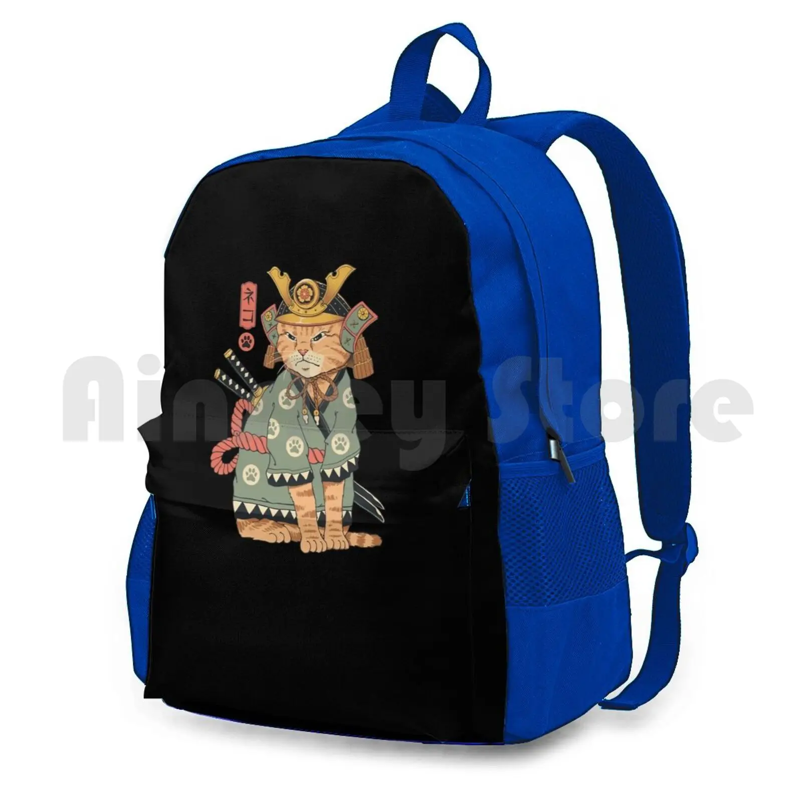 Neko Outdoor Hiking Backpack Riding Climbing Sports Bag Cat Cats Neko Neko Animal Animals Anime Japanese Art Ukiyo E Woodblock