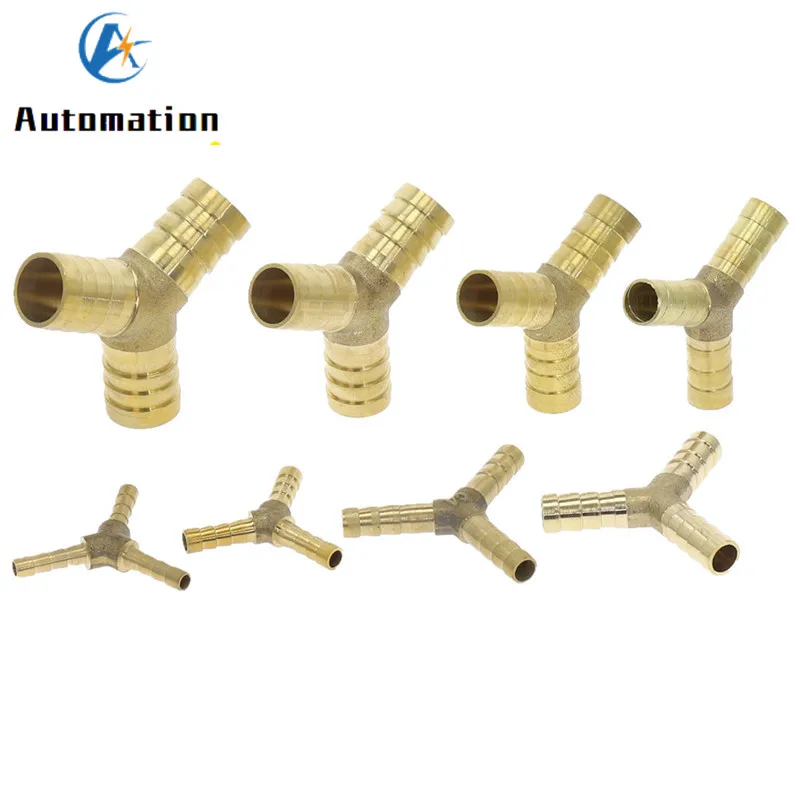 

Brass Splicer Pipe Fitting Y Shape 3 Way Hose Barb 4mm-16mm Copper Barbed Connector Joint Coupler Adapter Pneumatic