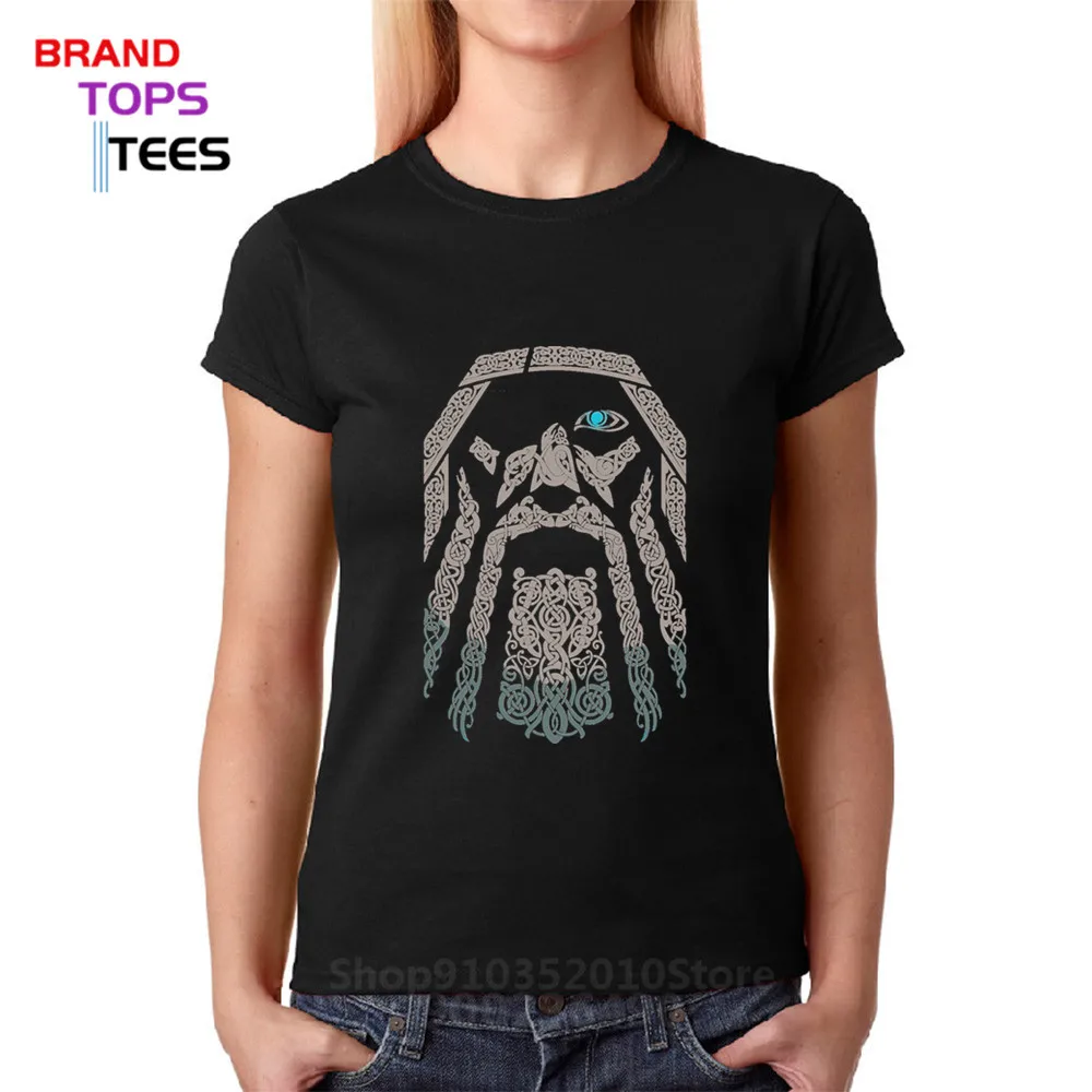 New Custom Odin Vikings T Shirt Women Short Sleeve O-neck Cotton T-shirt Unique Clothing Mother's Day Gifts Retro Viking t-shirt