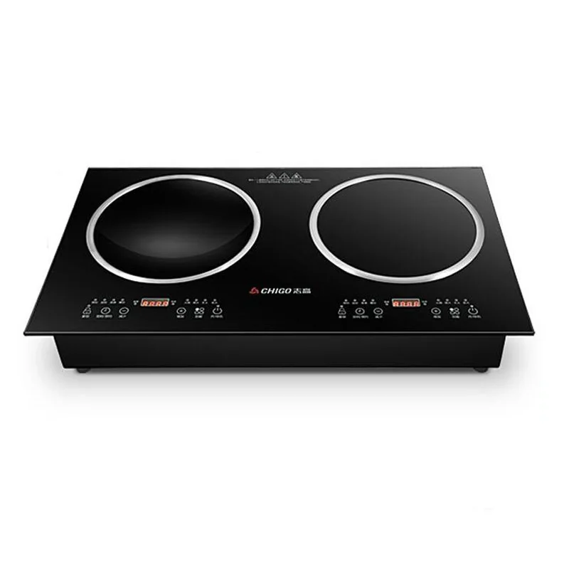 Induction Cooker Embedded Double Stove Induction Cooker Hot Pot Home Use Commercial Intelligent Waterproof 3500W Fierce Fire