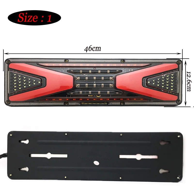 2 PCS  24V Truck LED Rear Tail Light trailer Warning Lights Rear Taillight stop lorry bus brake reverse turn indicator lamp.