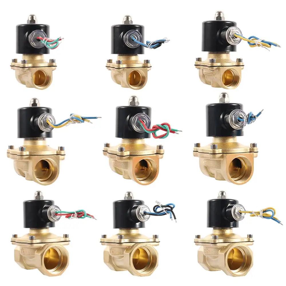 

2W Series Normally Closed Electric Solenoid Valve 1/4''3/8'' 1/2'' 3/4'' 1'' 1.2'' Female Thread DC12V/24V AC220V Magnetic Valve