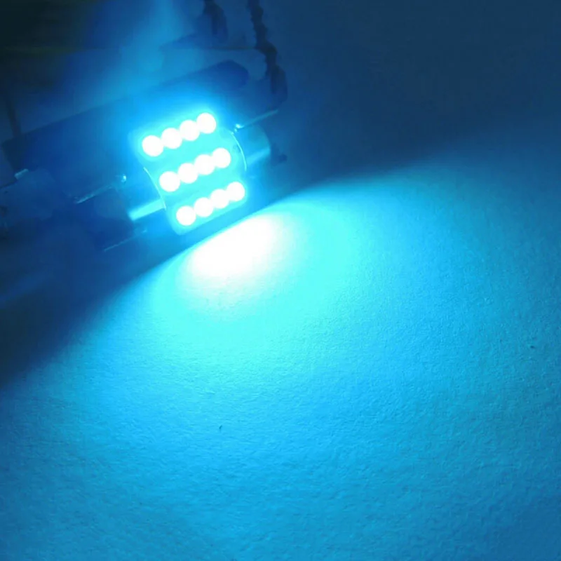 2pcs Top Ice Blue 12LED 12SMD 1.25\