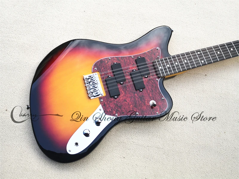 Order booking 12 strings electric guitar,juga guitar,sunburst basswood body,Red tortoise shell pickguard,chrome bridge