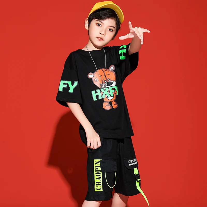 Kids Jazz Dance Kleding Moderne Ballroom Dans Stage Performance Pak Jongens/Meisjes Hip-Hop Street Dance Praktijk Kleren DWY5994