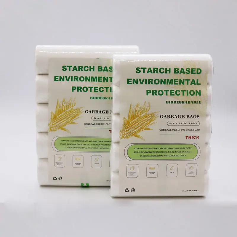 Biodegradable Garbage Bags Flat Top Garbage Bags Ecological Products Disposable For Trash Can Home And Kitchen