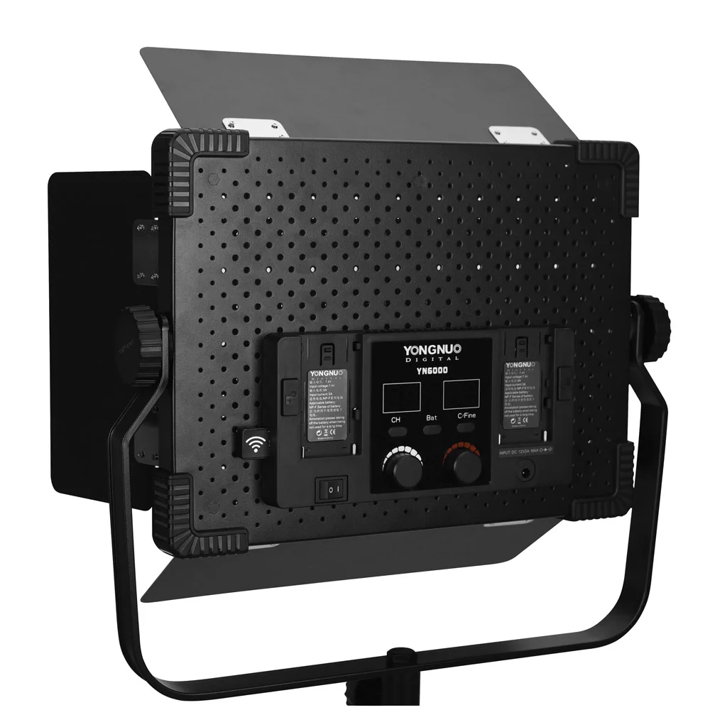 Yongnuo yn6000 pro luz de vídeo led 3200-5500k 50w lâmpada de estúdio de fotografia painel de luz grande com softbox para maquiagem/tiktik/vlog