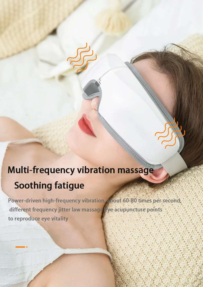 4D Eye Massager com Airbag Inteligente Vibração, Instrumento Eye Care, Compressa Quente, Óculos de Massagem Bluetooth, Fadiga e Rugas Bolsa