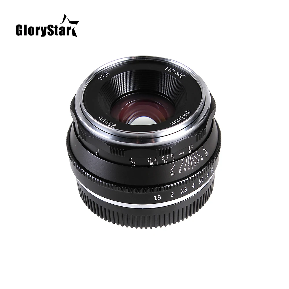 25mm F1.8 Prime Lens Manual Focus for Sony E-mount Mirrorless Camera A6500 A6000 A5100 A5000 NEX7 NEX6 NEX5 F3K 5KNACTR A7 SR II