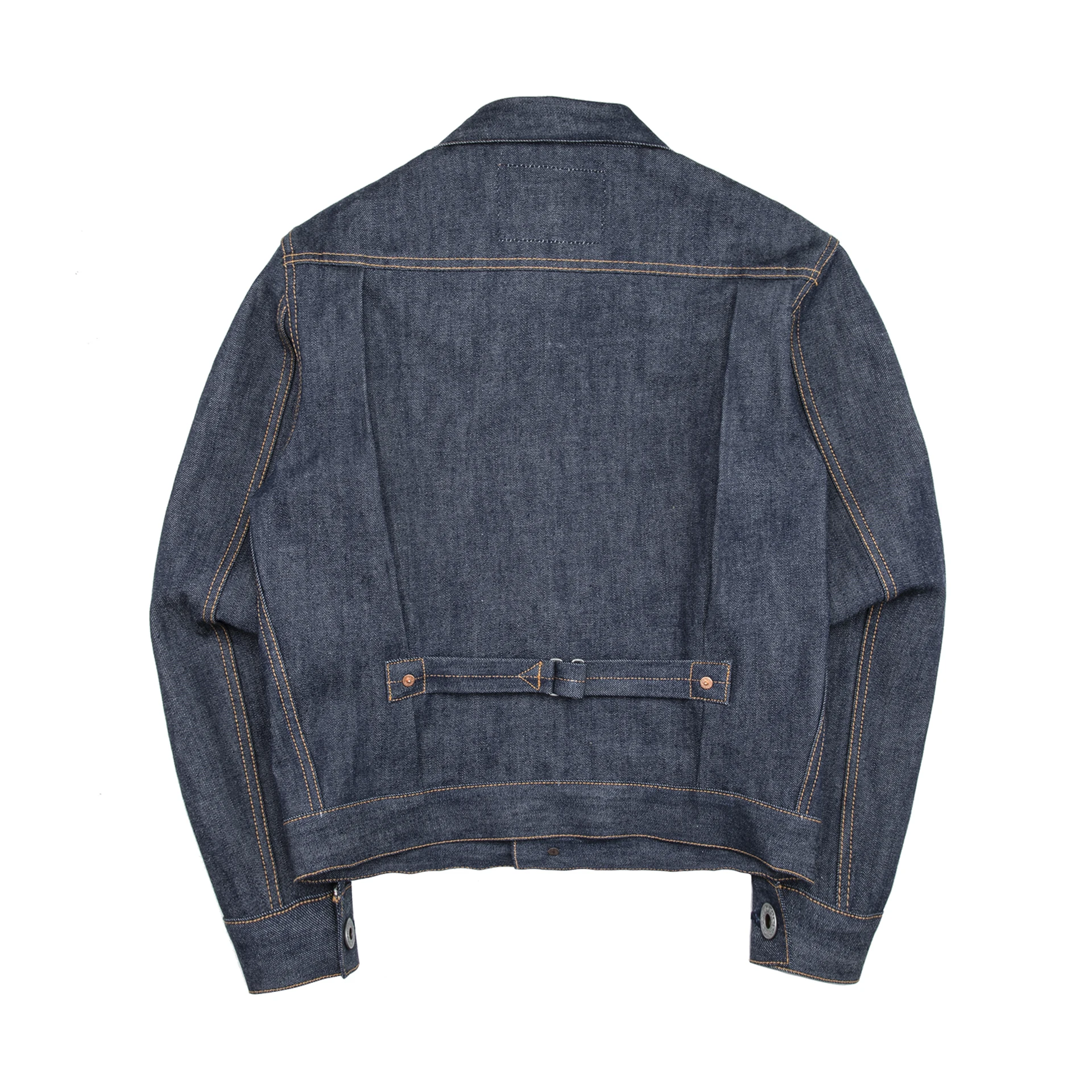 TYPE1-0001 Read Description! Big Size 14oz High Quality Cotton Denim Jacket Casual Stylish Raw Unwashed Coat