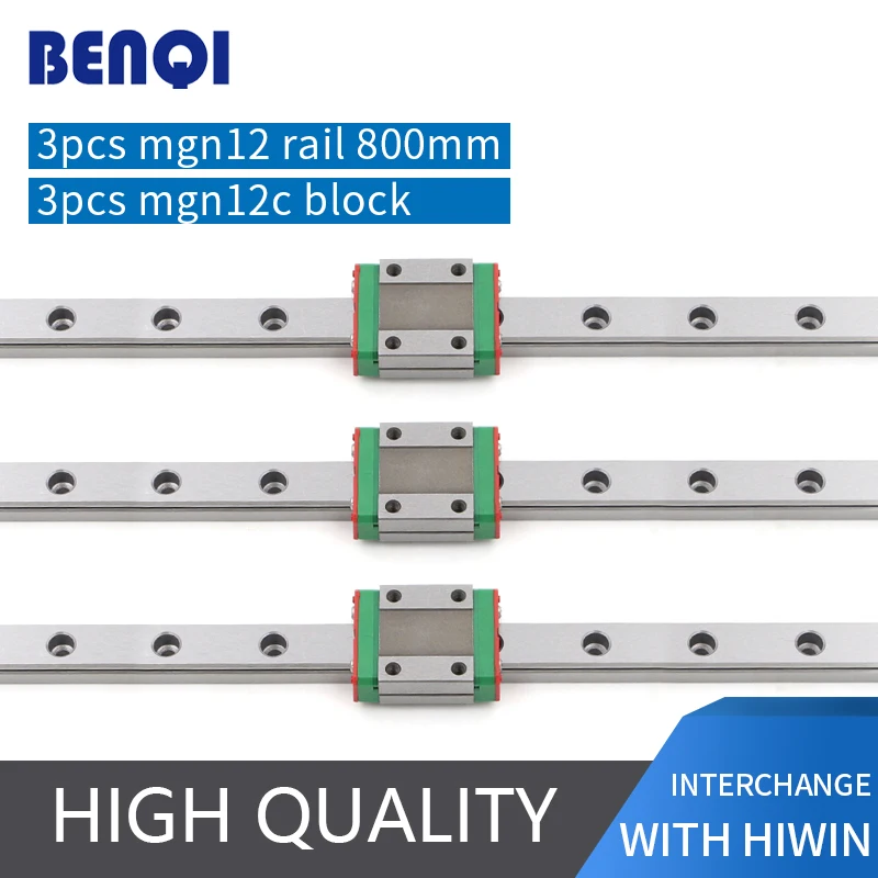 Сделано в Китае 3 шт. mgn12 линейная рельса L800 мм + 3 шт. MGN12H или MGN12C блок 12 мм линейная рельса для 3D-принтера