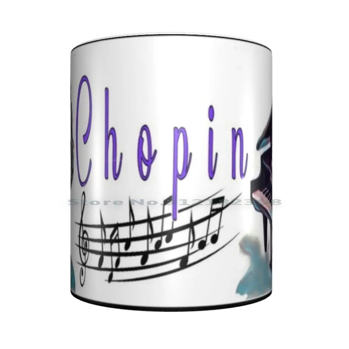 Chopin Omage Keramische Mokken Koffie Kopjes Melk Thee Mok Argougo Attiva26 Muziek Piano Chopin Pianist Samenstelling Componist Beethoven