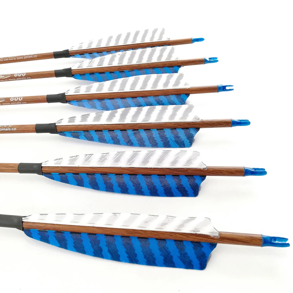 

Archery Spine 400 500 600 32 Inch Carbon Arrow Shaft ID6.2mm Turkey Vanes for Compound Recurve Bow Longbow Hunting