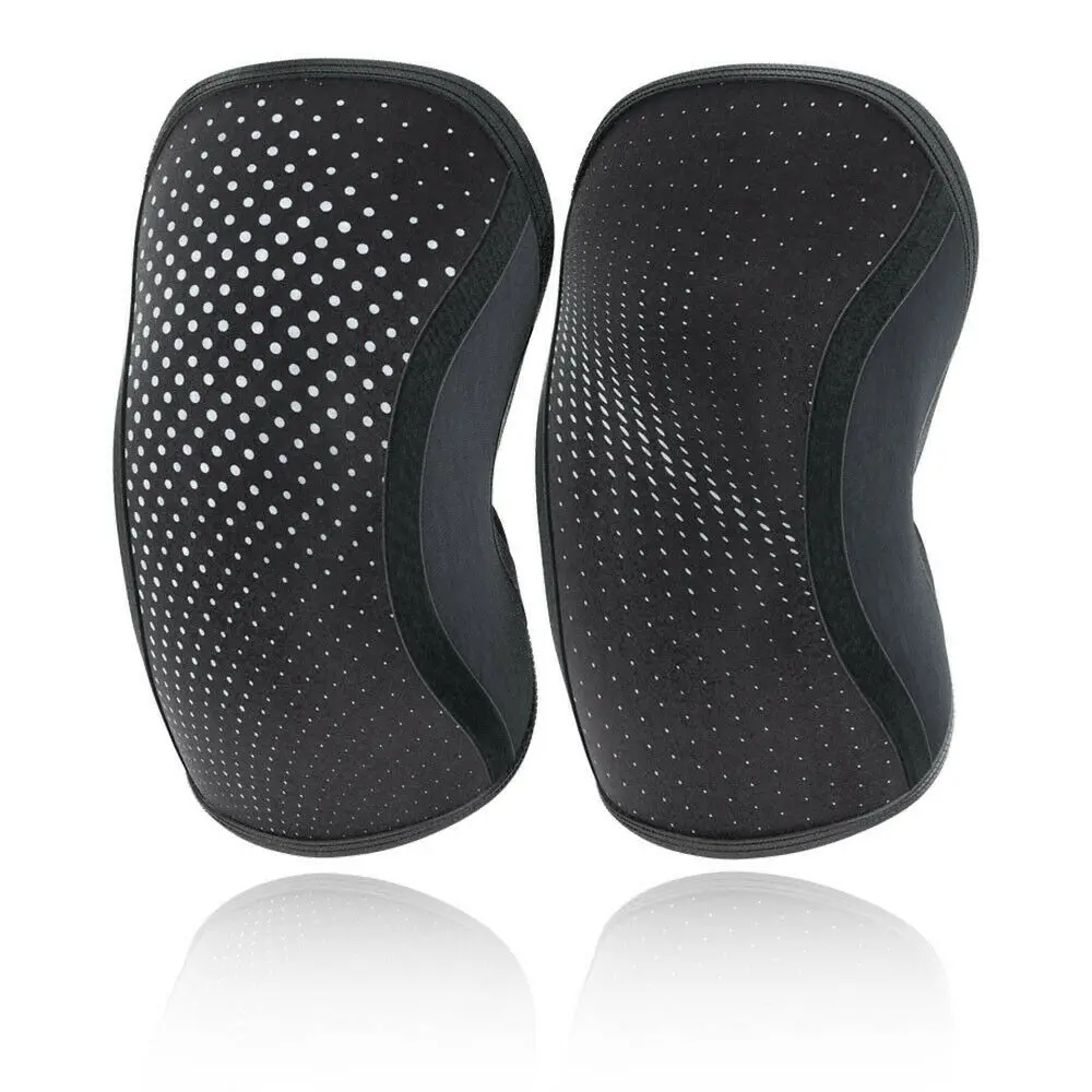 Orthèse de soutien de compression en néoprène, manches de genou, haltérophilie, musculation, Squats, Deadlift, CrossFit, 7mm, 1 paire
