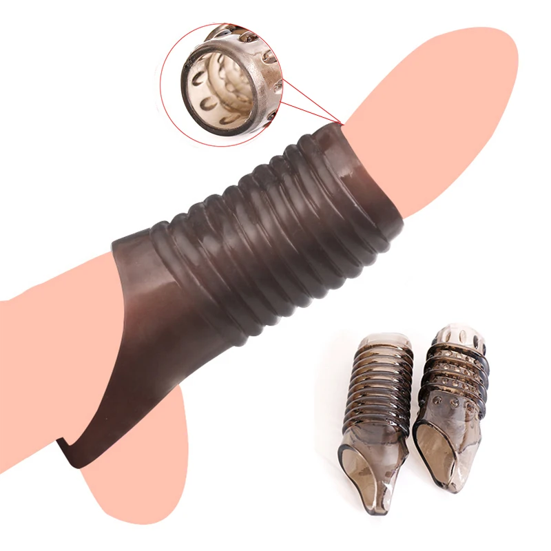 남성용 실리콘 페니스 링, 페니스 익스텐더 슬리브, 지연 사정 커버, 점선 콘돔, 스파이크 콕 링, 발기 에로틱 섹스 토이