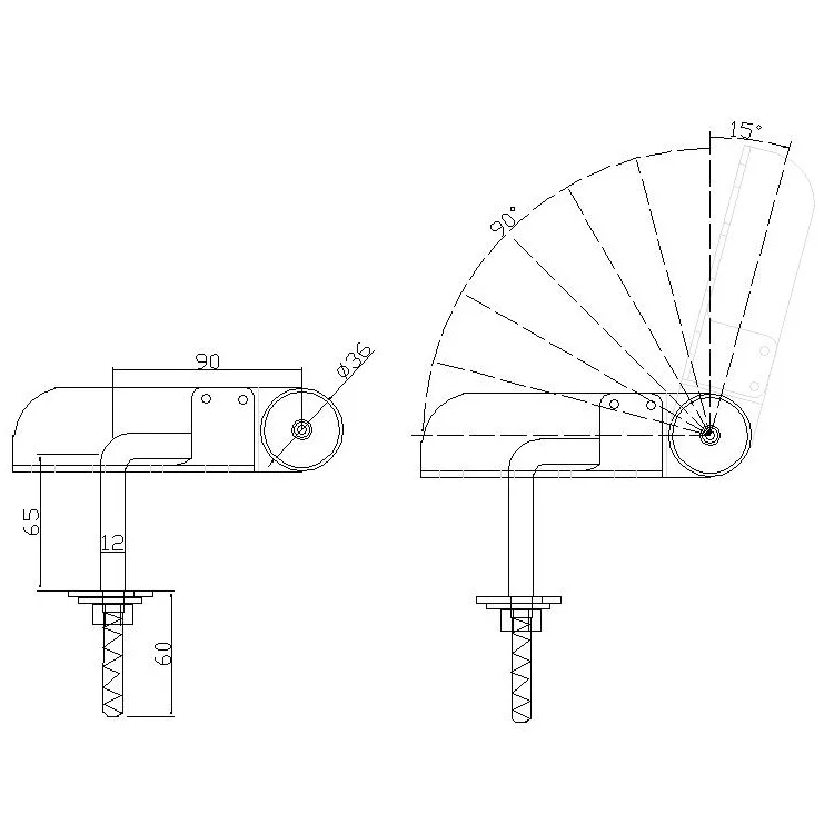 Imagem -02 - Altura Ajustável Ângulo Hardware Encosto de Cabeça Sofá Multifuncional Ajuste Dobradiça Ratchet 90195 Graus Pcs